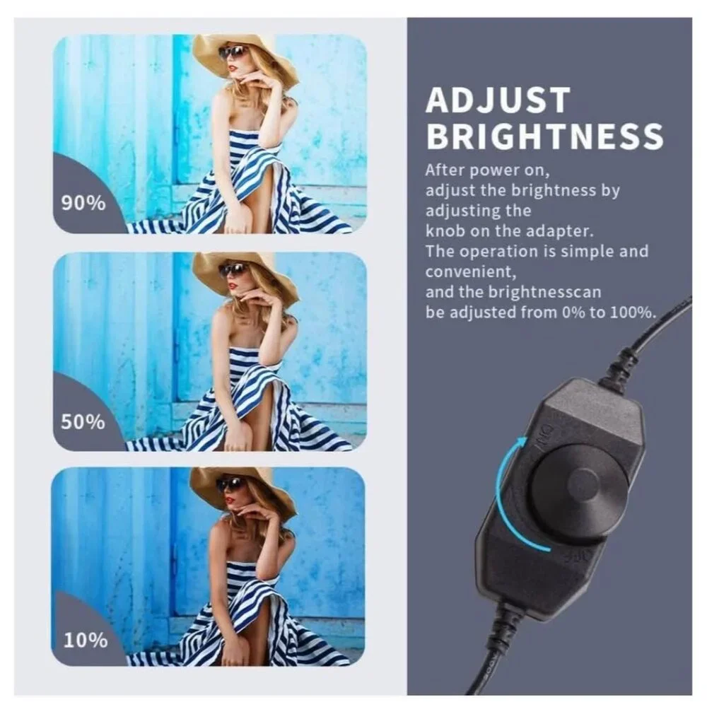 NEW! Photography Studio LED Lighting Kit with Light Stand Bag Soft Tube